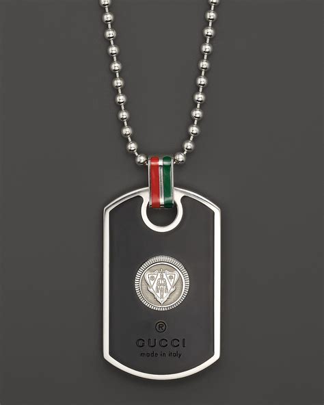 cheap gucci dogtags|Gucci dog tag necklace men's.